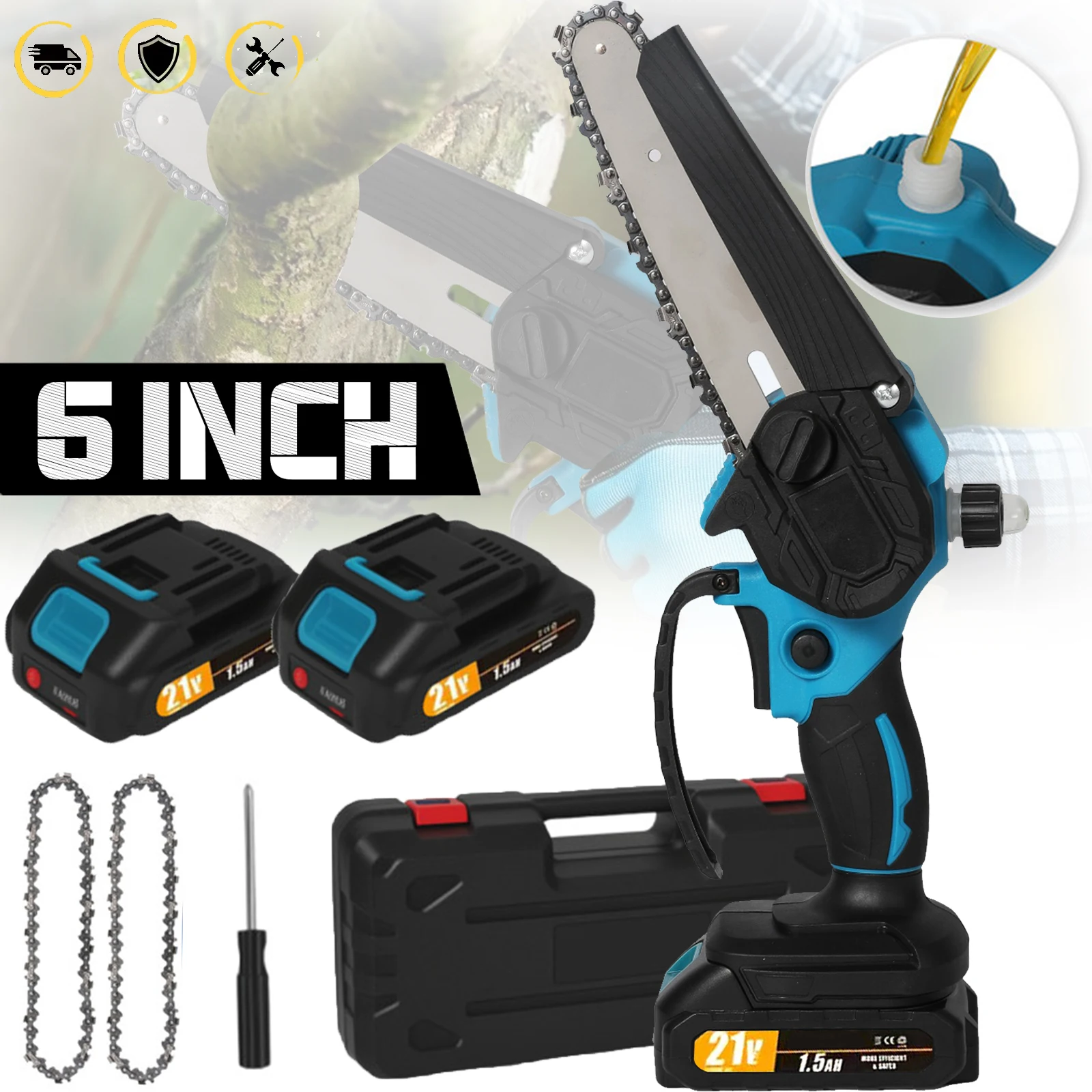 Motosierra Eléctrica Inalámbrica 21V