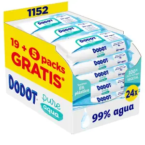 Dodot Toallitas Pure Aqua Pack de 24 Packs x 48 Unidades