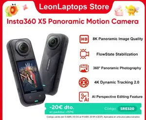 Insta360 X5 Cámara de Acción 8K Resistente al Agua