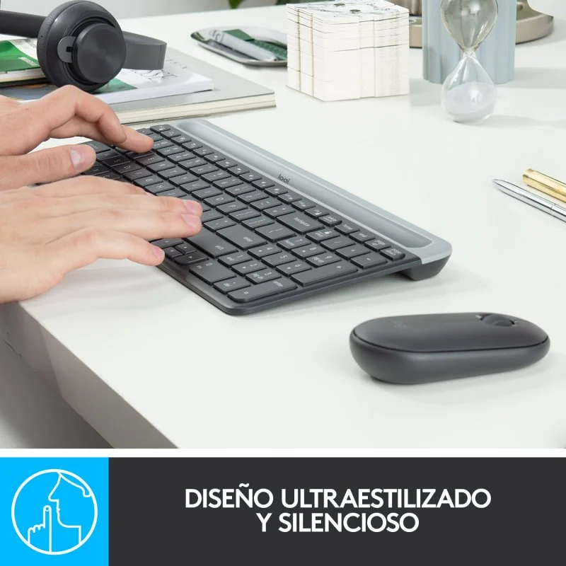 Teclado y ratón inalámbricos Logitech Slim Combo MK470