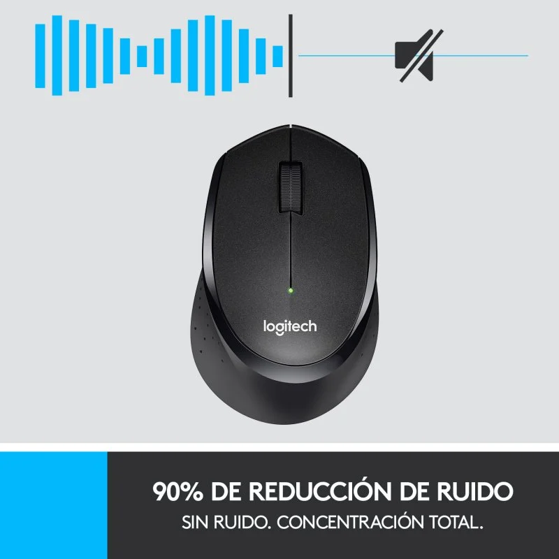 Ratón inalámbrico Logitech M330 Silent Plus 1000 dpi Negro