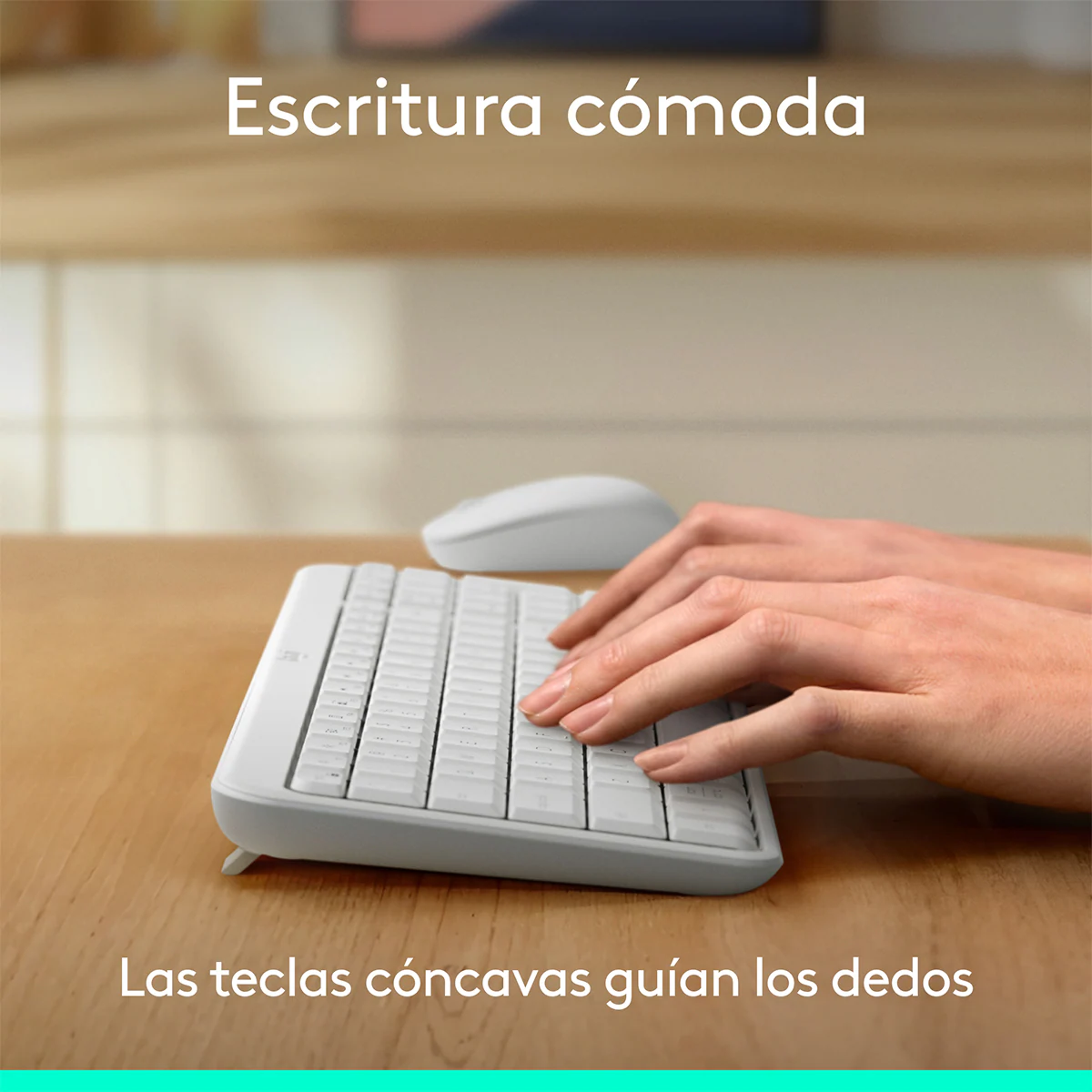 Combo de teclado y ratón inalámbricos Logitech MK 250 blanco