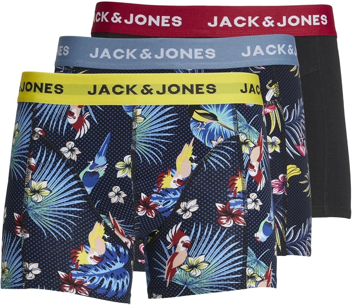 Pack de 3 calzoncillos bóxer para hombre de la marca Jack & Jones