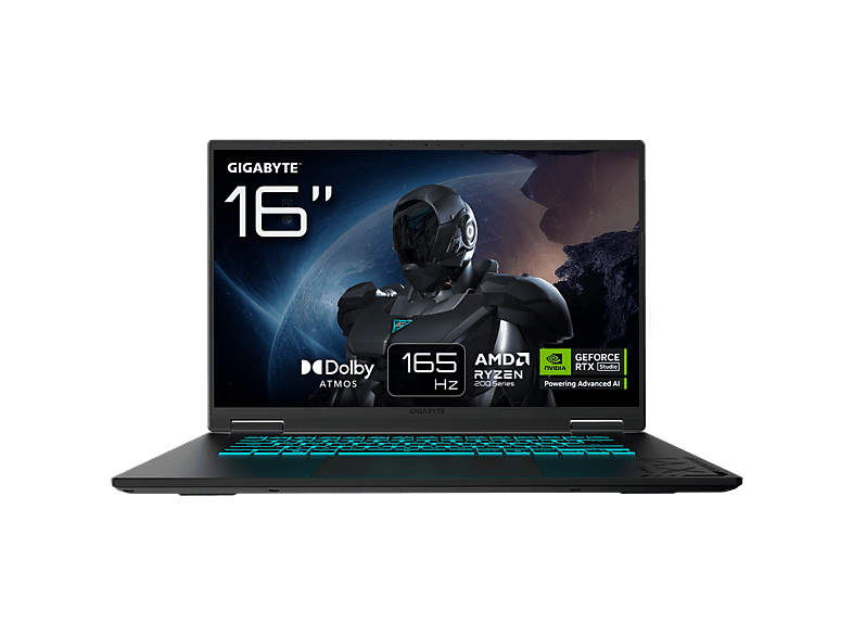 Portátil gaming Gigabyte A16 3WH, 16 Full-HD, AMD Ryzen 7 260, 32 GB RAM, 1 TB SSD, GeForce RTX 5070