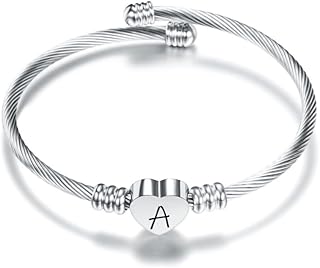 Pulsera de Amor Corazón con Letras Iniciales A-Z