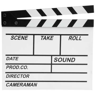 Clapper board blanco de Hidetoshi Wakashima
