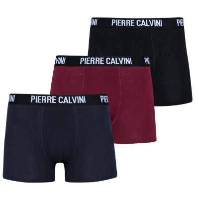 Calzoncillos bóxer PIERRE CALVINI Hipster Hombre Pack de 3 Oscuro