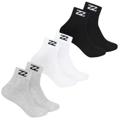 Billabong Unisex Quarter Calcetines 3 pares