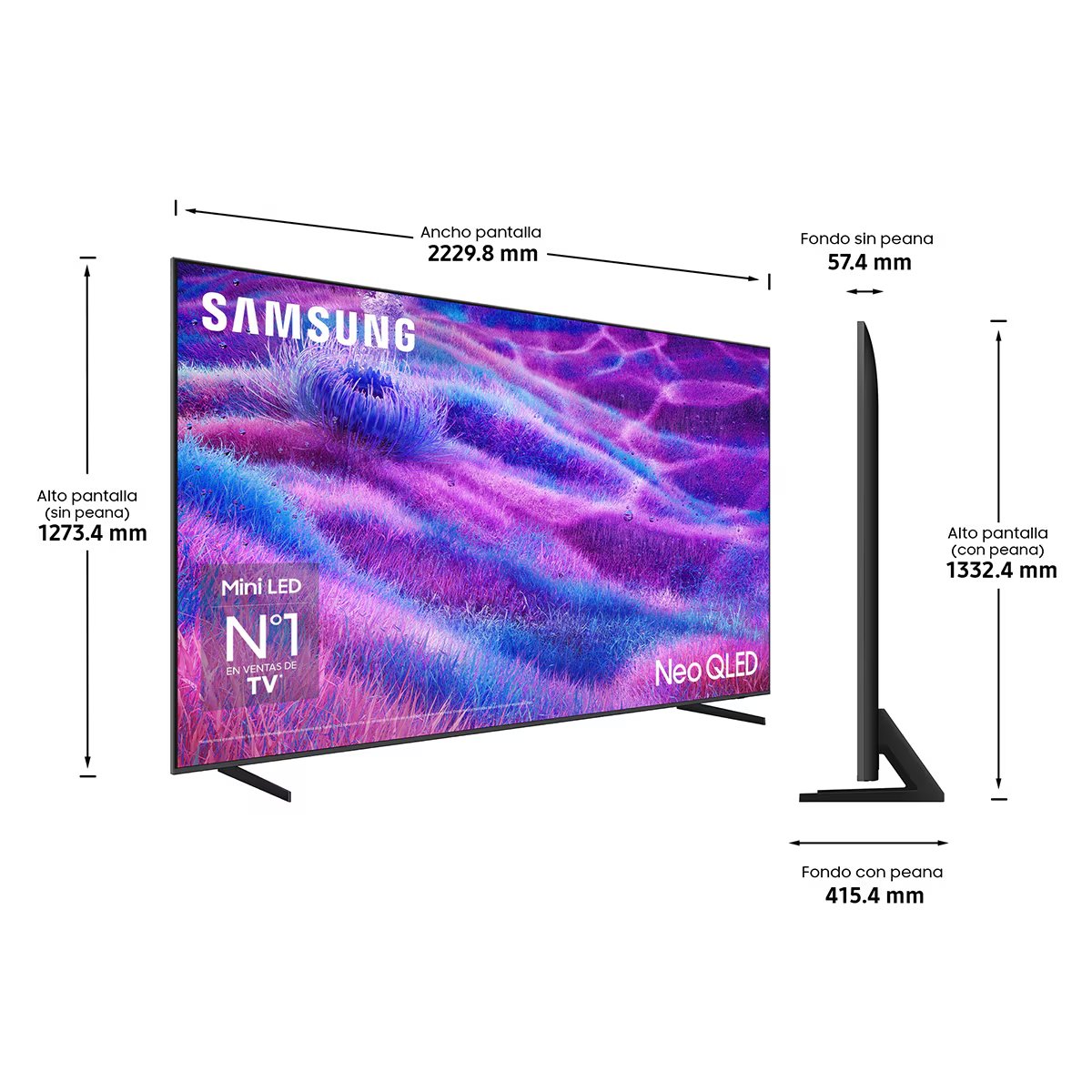 TV Neo QLED Mini LED 254cm (100") Samsung TQ100QN80FUXXC 4K Mini LED Vision AI Smart TV