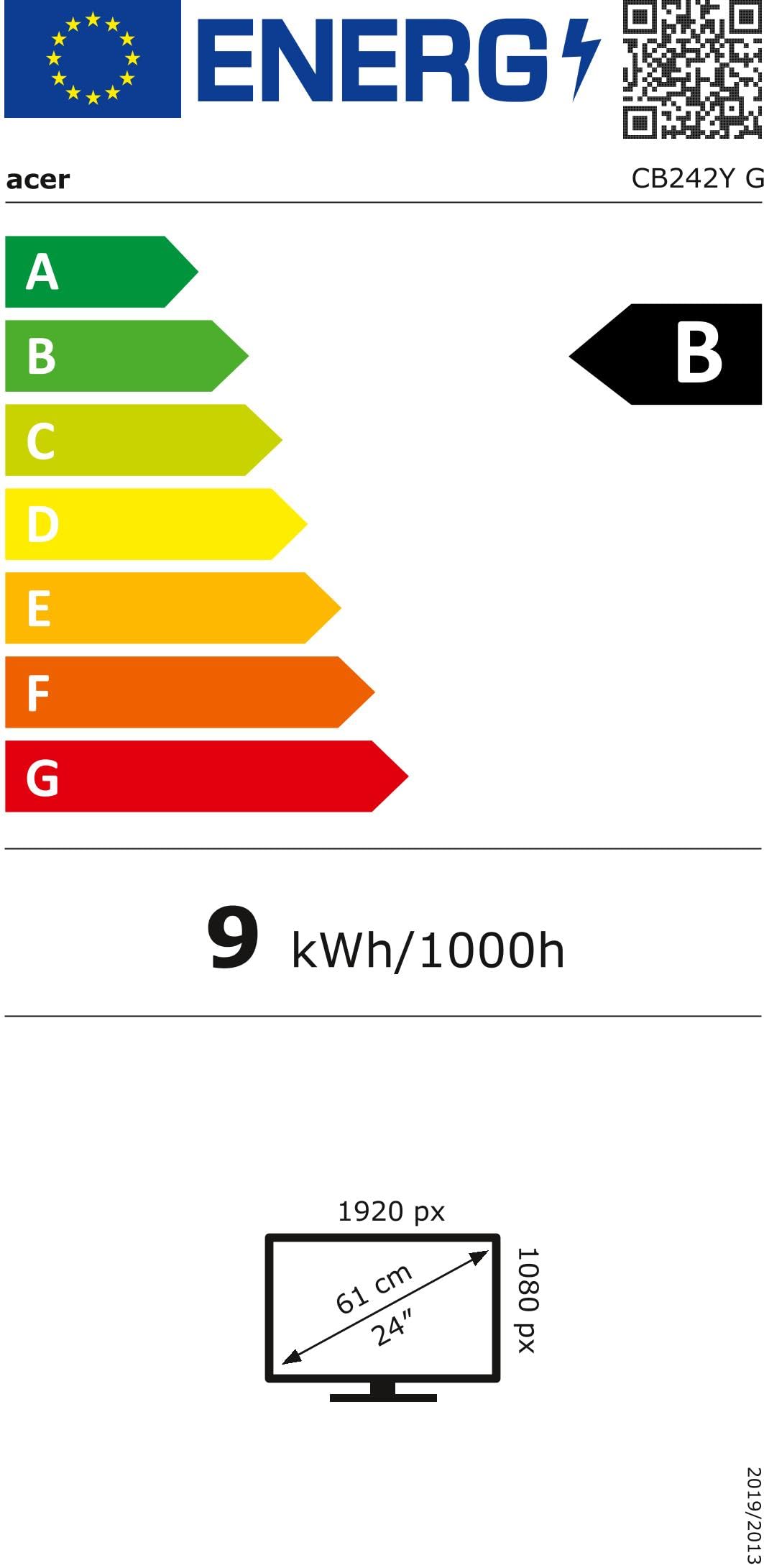 Monitor Acer Vero CB242YGBIRF, 23,8 Full HD 120 Hz