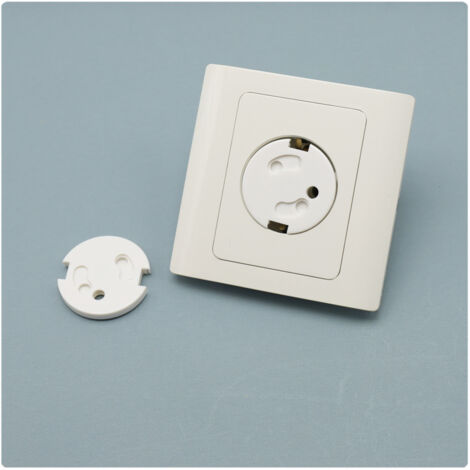 Paquete de 20 Tapa Enchufes ECHOCUBE con Mecanismo Giratorio y Cintas Adhesivas