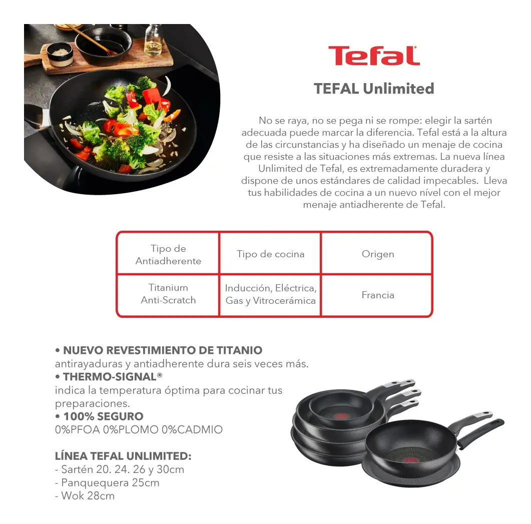 Sartén de cocina Tefal Unlimited On de 24 cm
