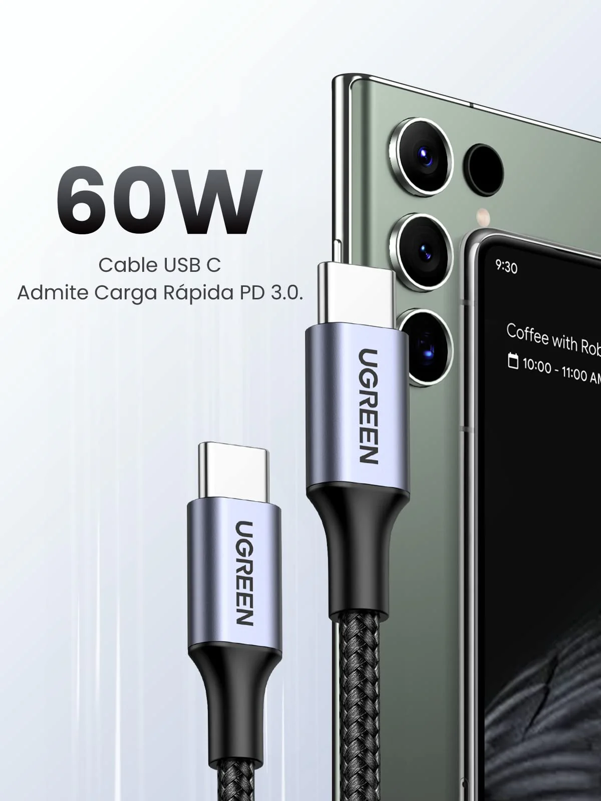 Cable USB C 60W PD 3.0 UGREEN