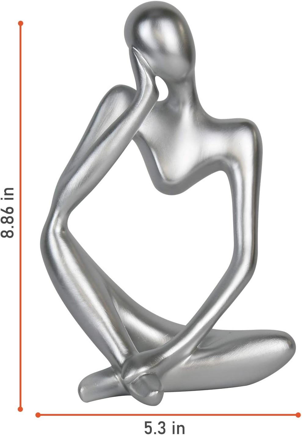 Estatua Pensador Señora, 30 cm, Abstracta, Manualidades Adornos Hogar Oficina Dormitorio Sala de estar