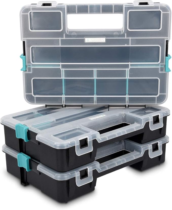 Navaris Organizador Tornillos - Caja Organizadora Tornillos de Plástico