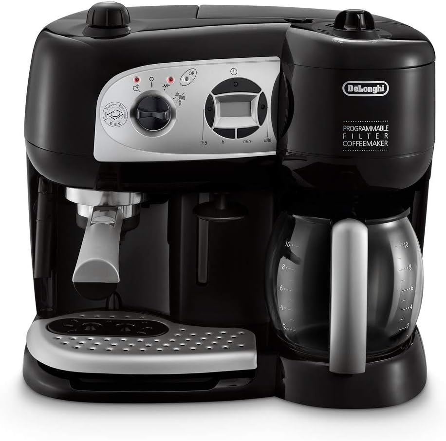 De Longhi BCO264.1 - Cafetera combinada, 1750 W, 1.2 L, negro