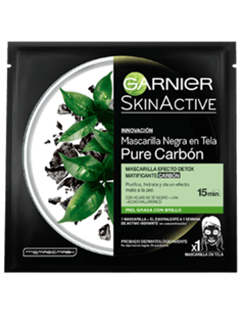 Mascarilla Negra Garnier Skin Active PureActive