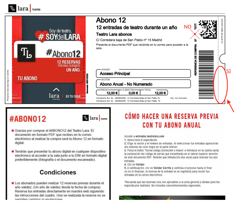 Abono Teatro Lara 50