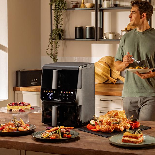 Cecotec Freidora de Aire 10L AirFryer Cecofry DuoLevel 10000 DuoSize Window