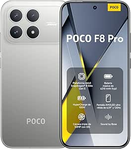 XIAOMI POCO F8 Pro 5G 12+256GB, Triple cámara de 50MP con OIS, Pantalla AMOLED de 6,59 120Hz, Snapdragon 8 Elite, Hypercharge 100W · Aliexpress - 387.