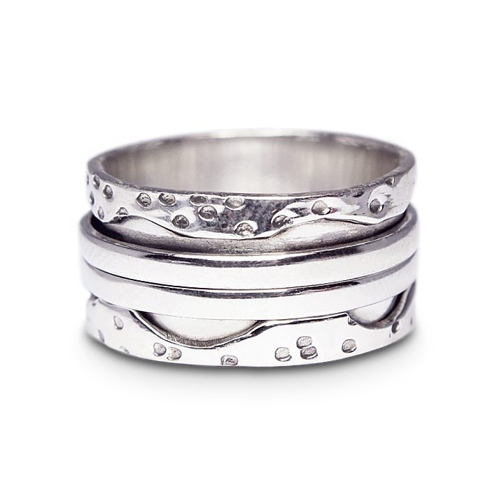 Anillo doble de plata