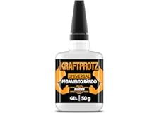 Superpegamento Gel Extra Fuerte – KRAFTPROTZ 50 g XXL con Punta Anti-Secado – Transparente, sin Goteo, Resistente al Agua y Calor – para plástico, Madera, Metal, Vidrio, Cuero y Bricolaje
