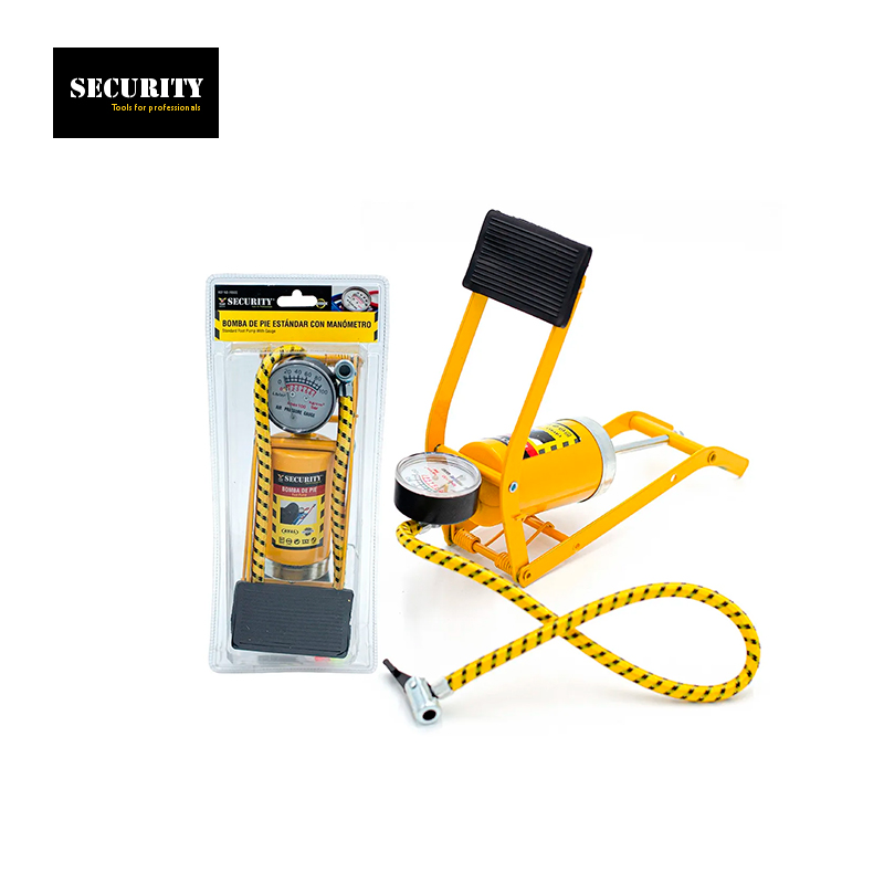 Bomba de pie Walfort con manómetro