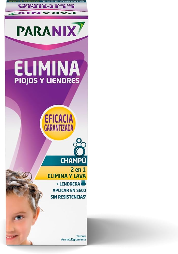 Champú Paranix Elimina Piojos y Liendres, Champú 2en1, elimina piojos y lava el cabello al mismo tiempo - 200ml