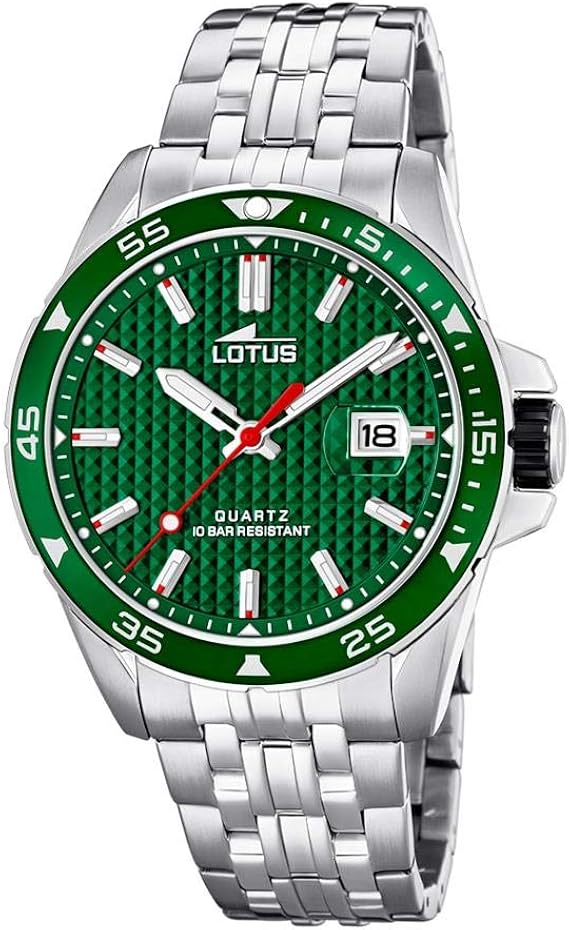 Reloj analógico de acero inoxidable marca LOTUS