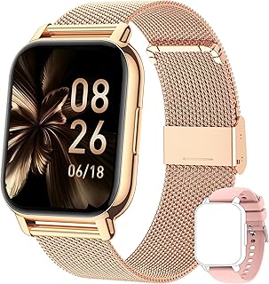 Reloj Inteligente Mujer Popglory Llamadas/Presión Arterial/100+ Deportes Smartwatch