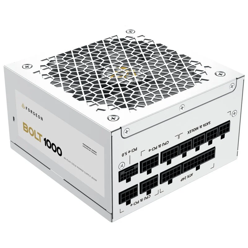 Fuente de alimentación modular 1000W Forgeon Bolt 80+ Gold Blanca