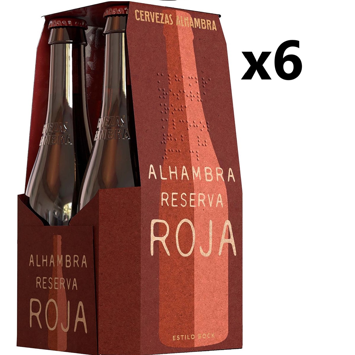 Cerveza Alhambra Reserva Roja Pack de botellas