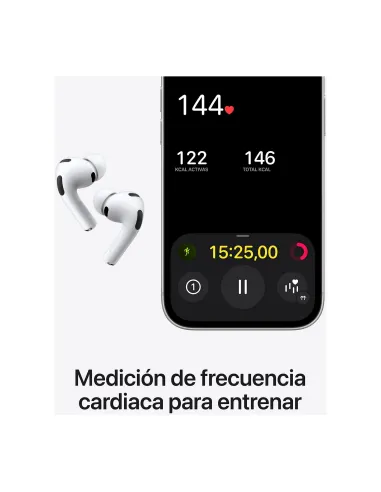 Apple AirPods Pro 3 Auriculares Bluetooth con Cancelación Activa de Ruido USB-C Blancos
