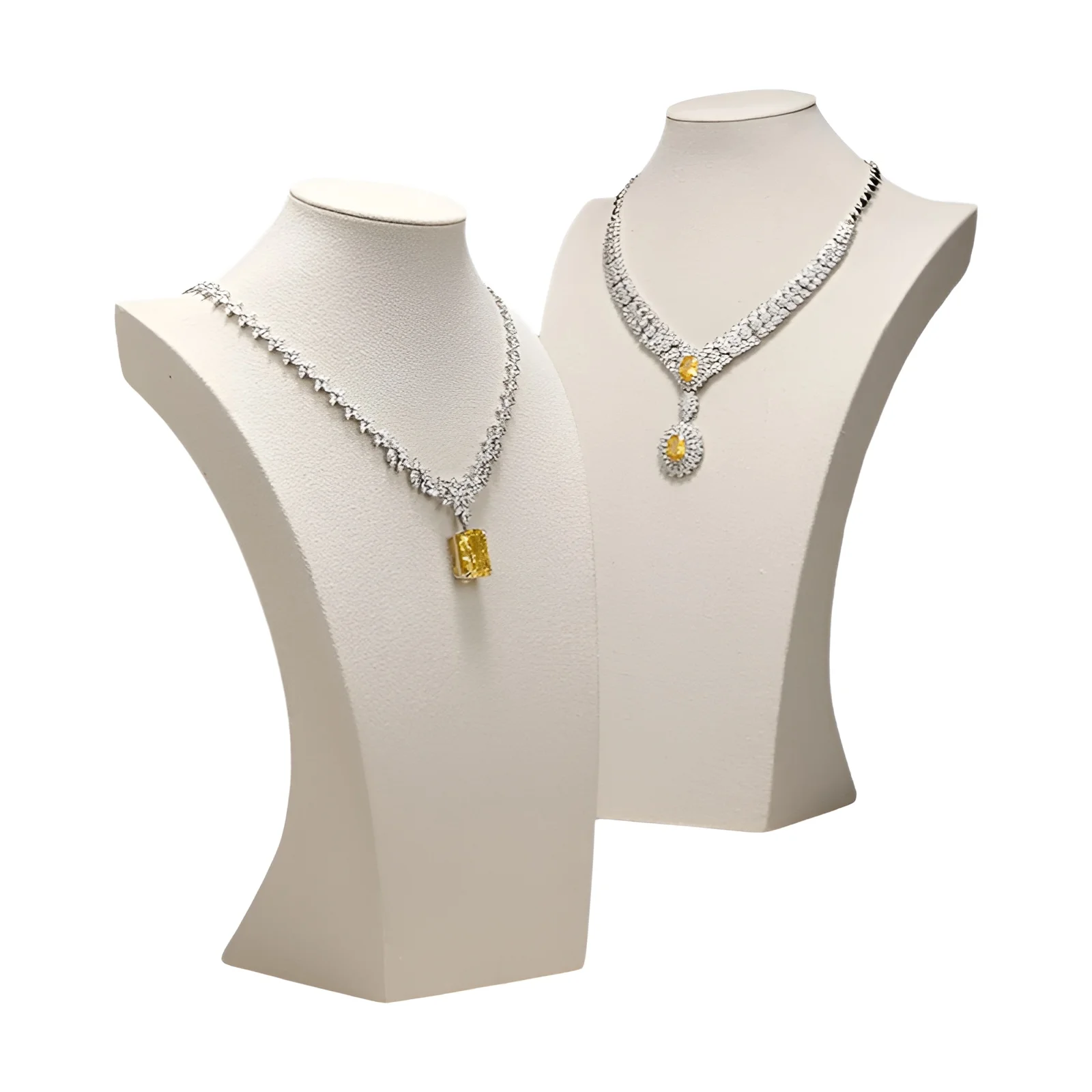 Oirlv maniquí collar de lino colgante cadena joyería busto cuello soporte de exhibición joyería