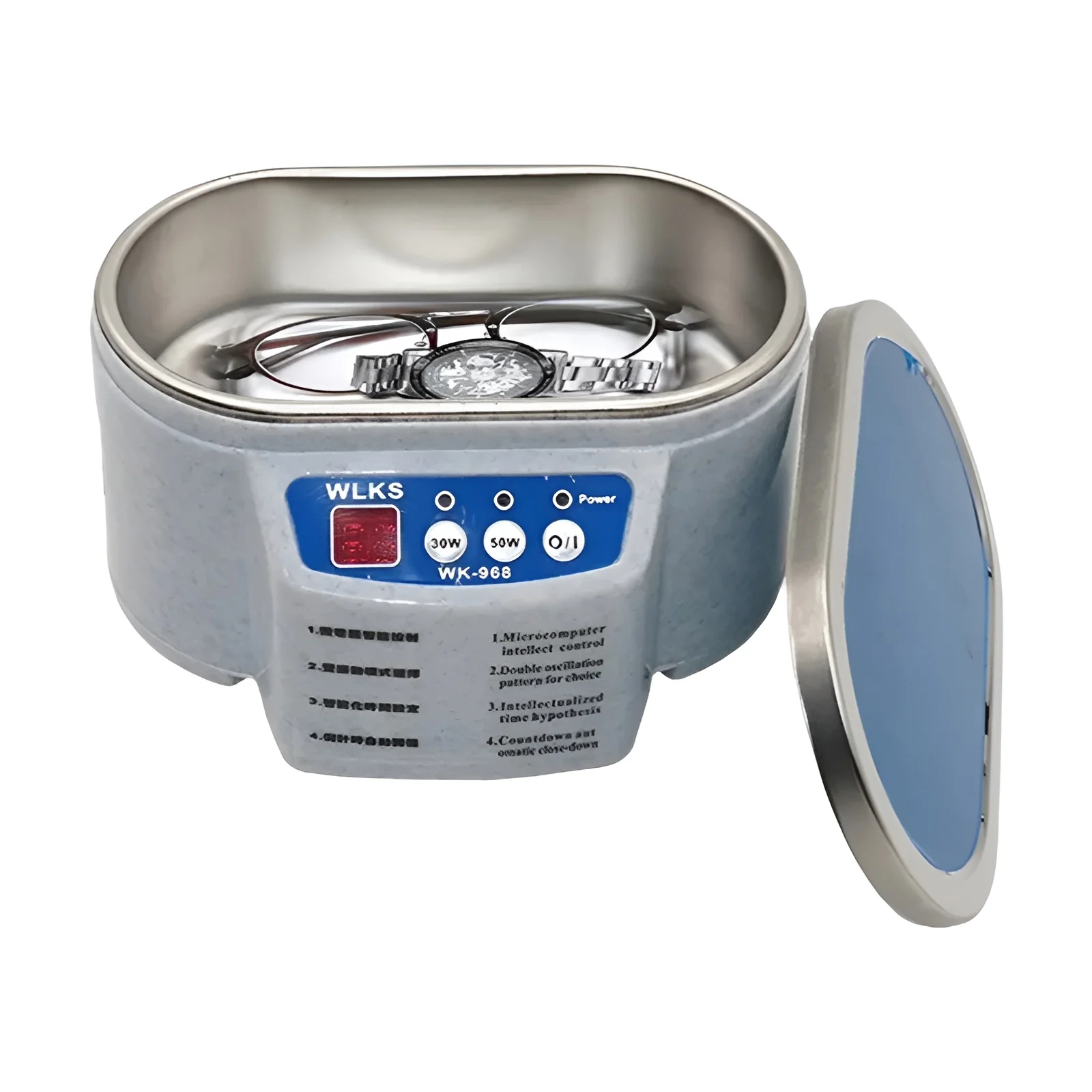 Limpiador ultrasónico de 628ml para piezas de joyería y gafas