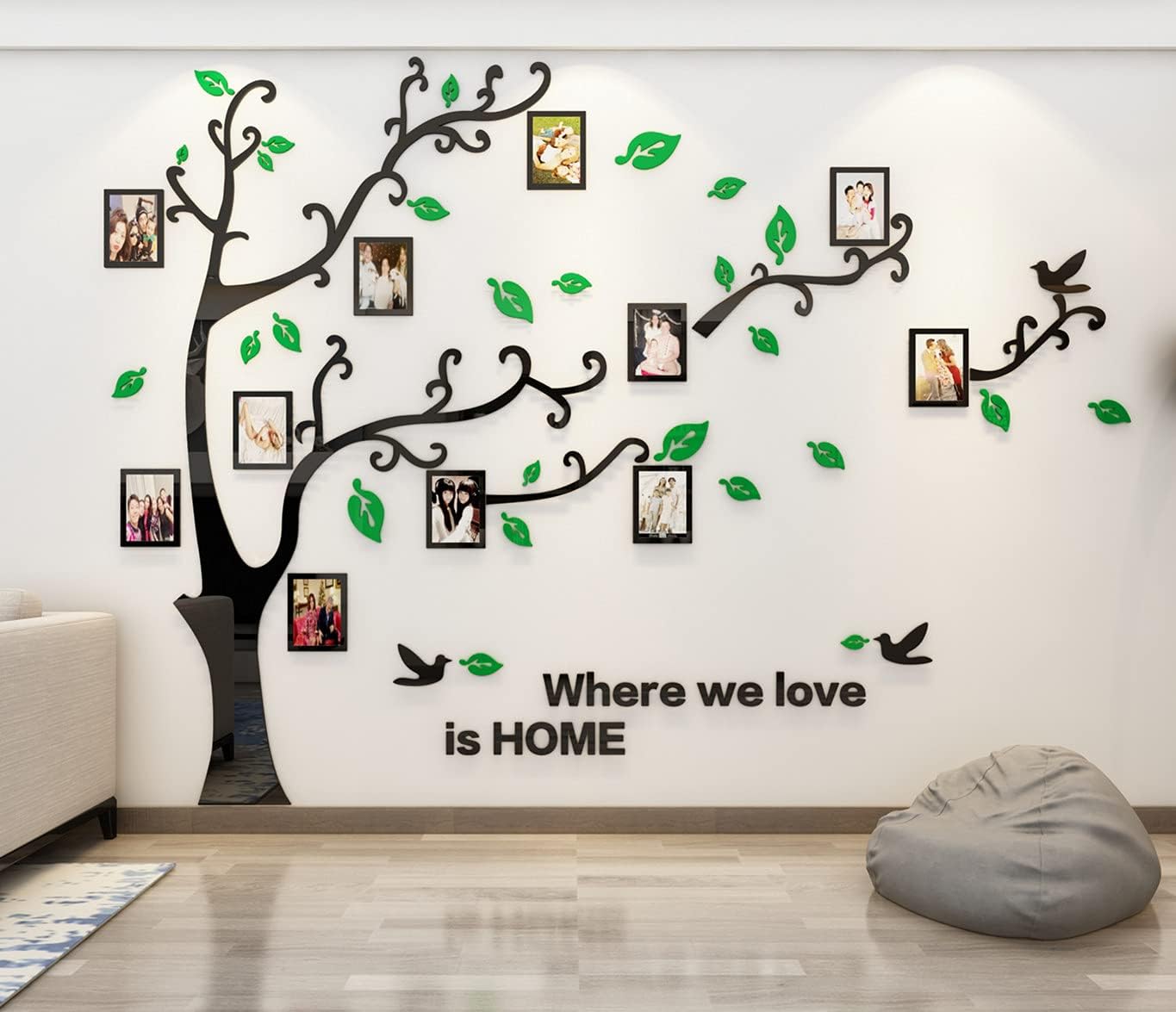 3D Árbol Pegatinas de Pared - Marco de Fotos DIY Murales Stickers Decoración