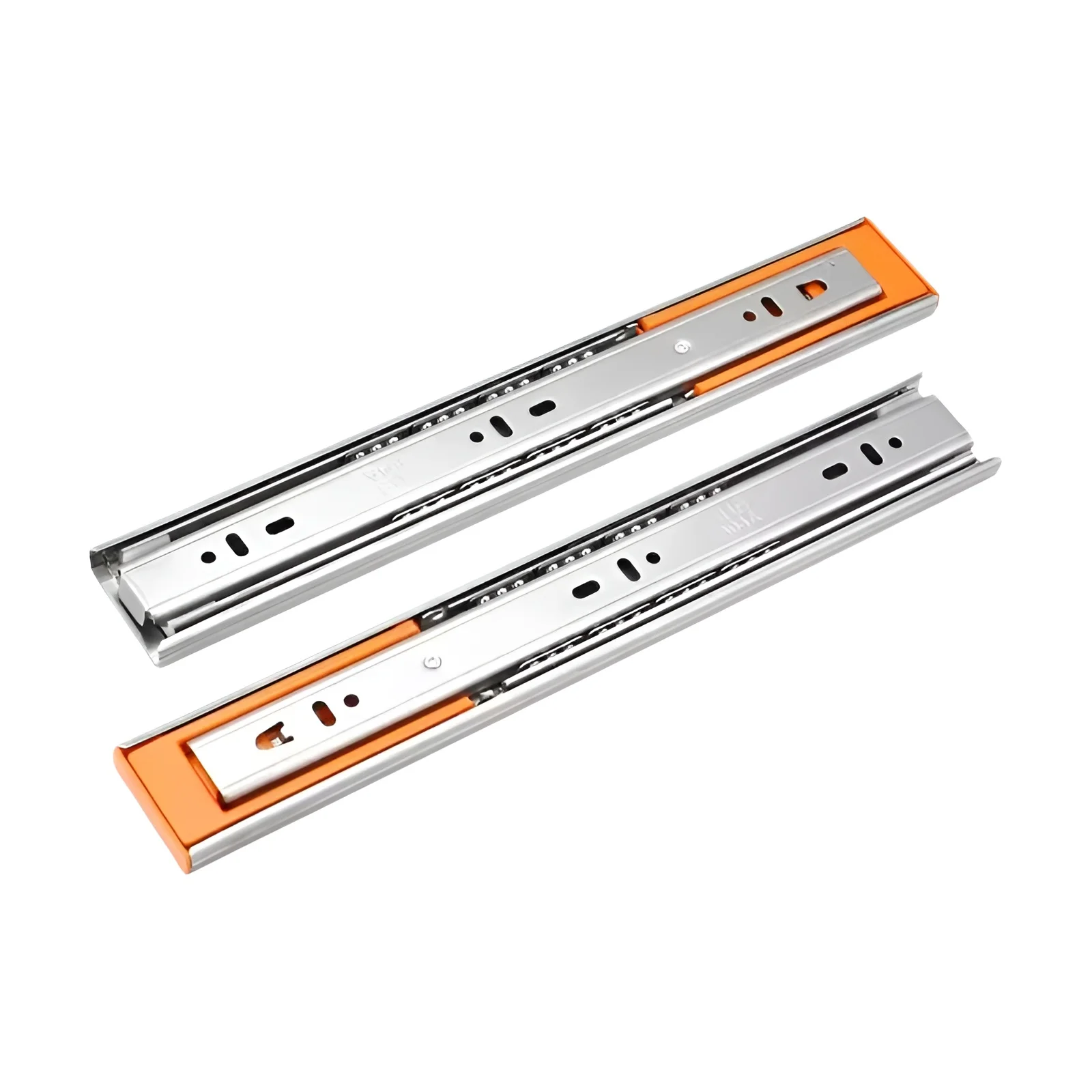 Deslizadores de cajón de acero inoxidable KAK 10 - 22 pulgadas, riel de seguimiento de cierre suave