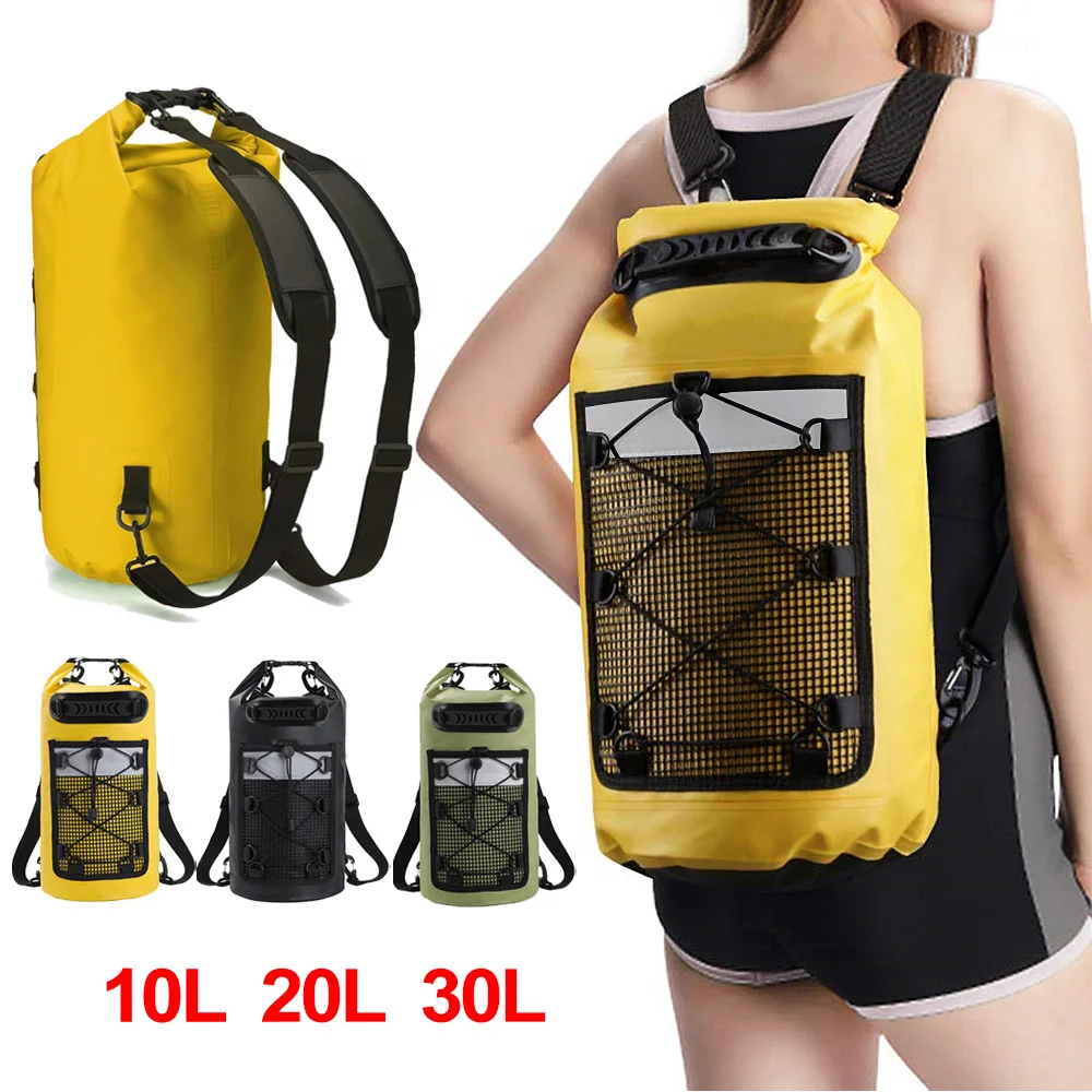 Paquete de natación de PVC para mujeres y hombres, mochila seca, 10L/20L, impermeable