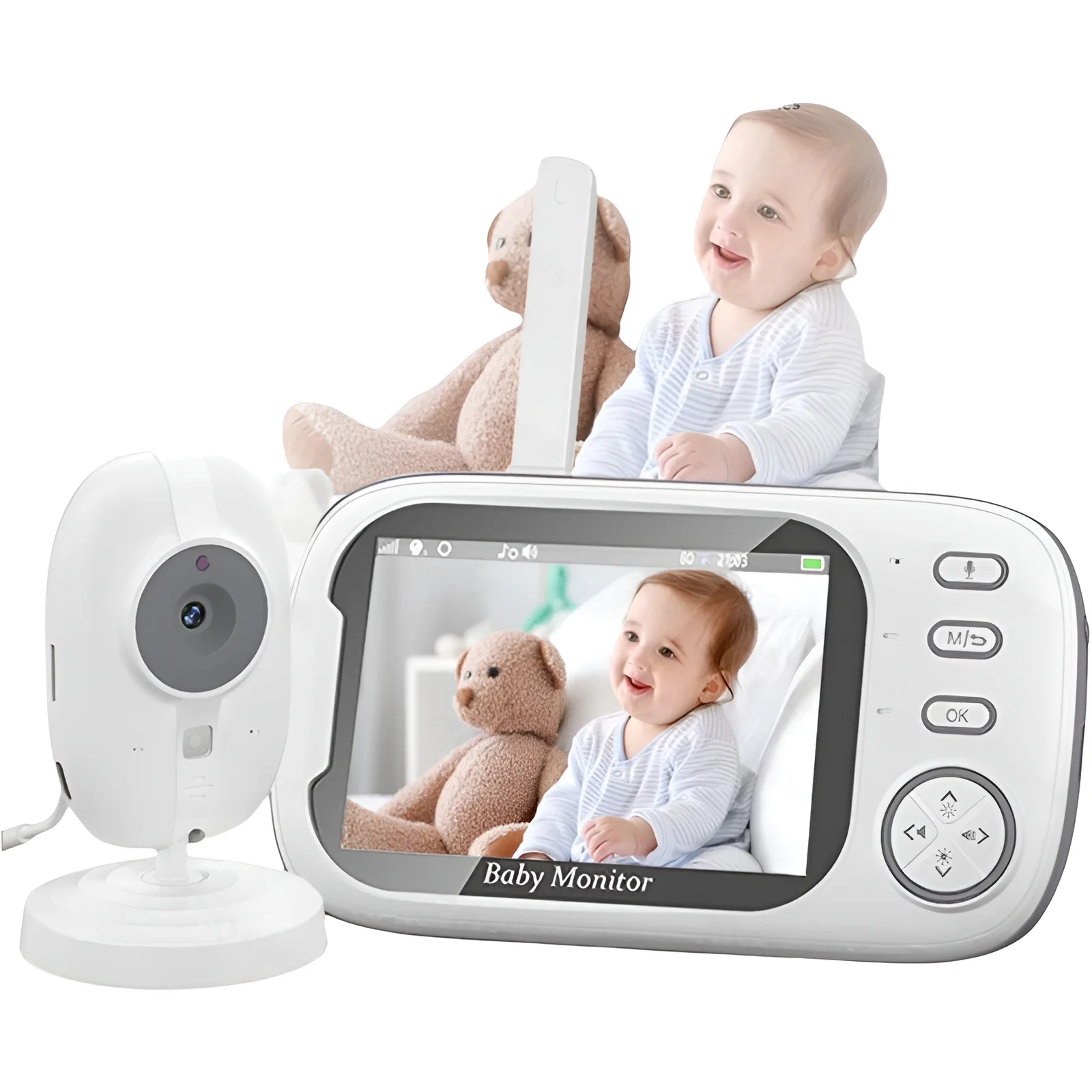 Cdycam nuevo Monitor de vídeo inalámbrico para bebé de 3,5 pulgadas visión nocturna monitoreo de temperatura Audio bidireccional hablar cámara de seguridad para niñera bebé