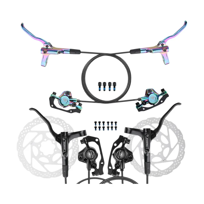 TANKE MT200 bicicleta freno de disco hidráulico MTB freno BL BR 800/1600mm freno de bicicleta 2 pistones 3 dedos palanca de acero piezas de bicicleta actualización