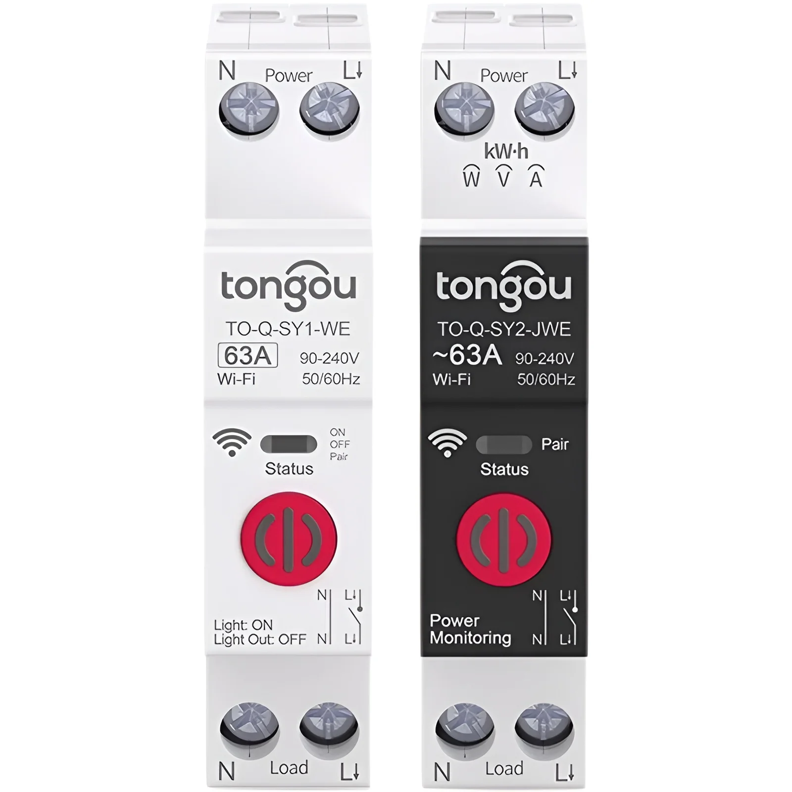 Ewelink TONGOU 1P + N 63A WIFI interruptor inteligente medidor de energía kWh