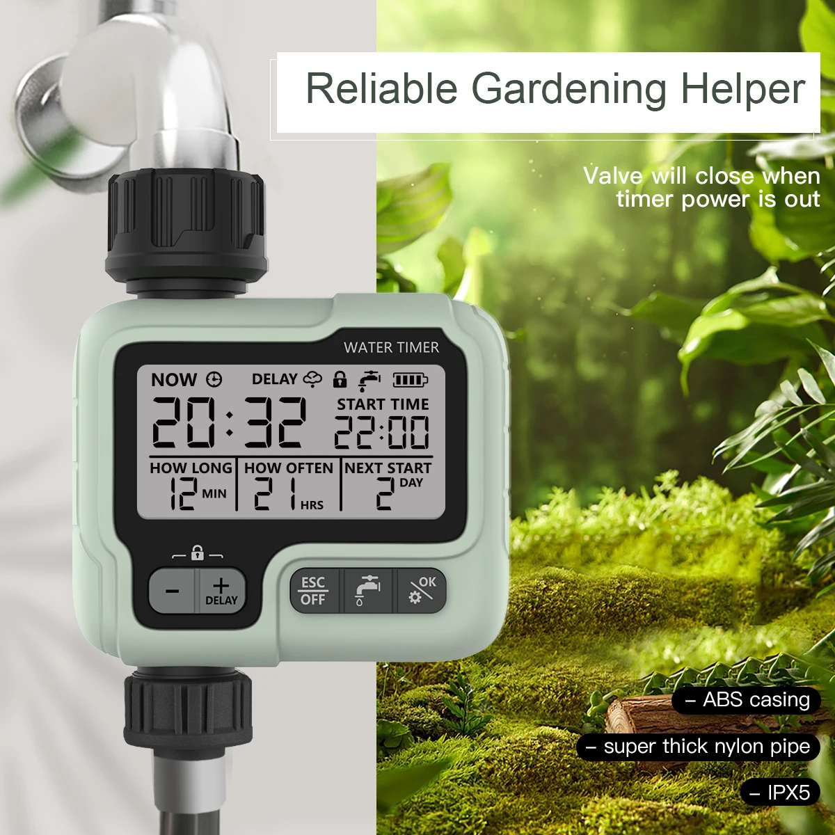 Rociador Inteligente HCT-322 Automático para Jardín
