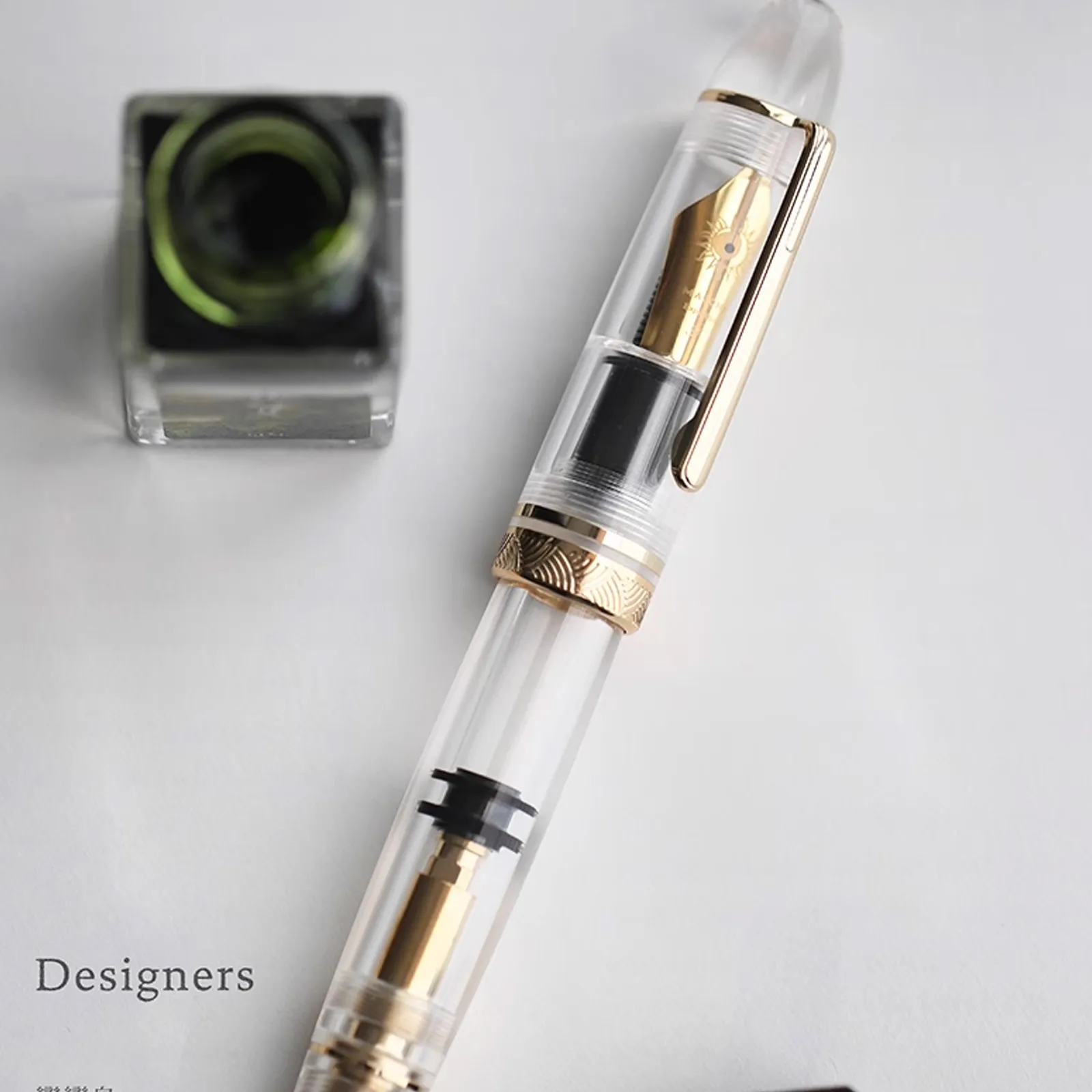 MajoHN No. Pluma estilográfica acrílica con tinta transparente