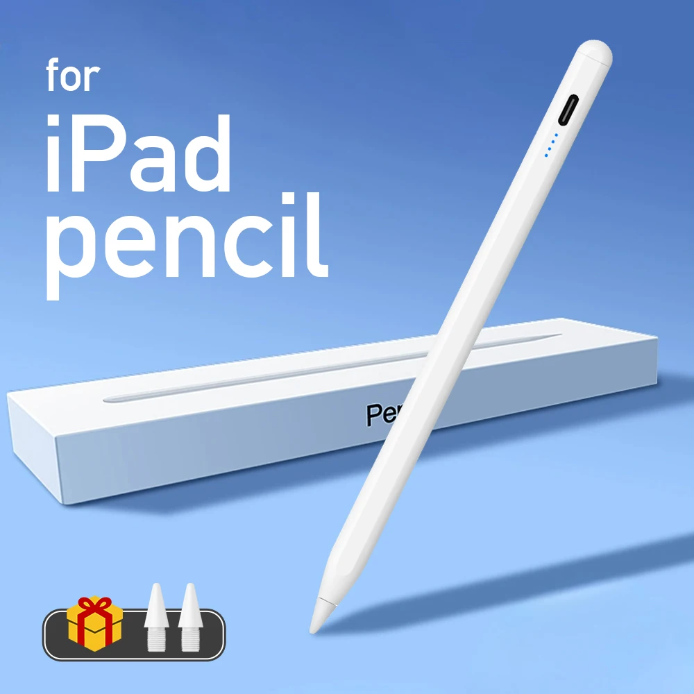 Lápiz Óptico para Apple Pencil con Indicadores LED de Energía, Lápiz Táctil con Rechazo de Palma para iPad 2025 2022 2021 2020 2019 2018