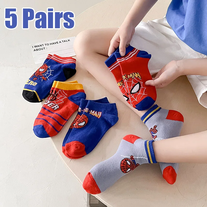 Calcetines Spiderman Anime Kawaii Barco Verano
