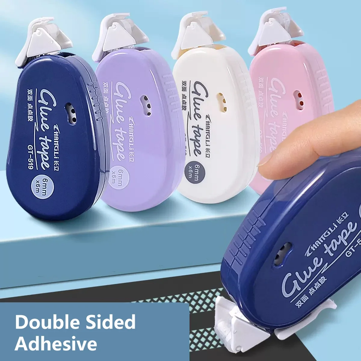 Journamm-Cinta adhesiva de doble cara con puntos, 6m x 6mm