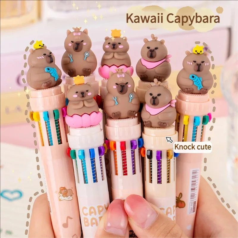 Bolígrafo Multicolor de capibara Kawaii