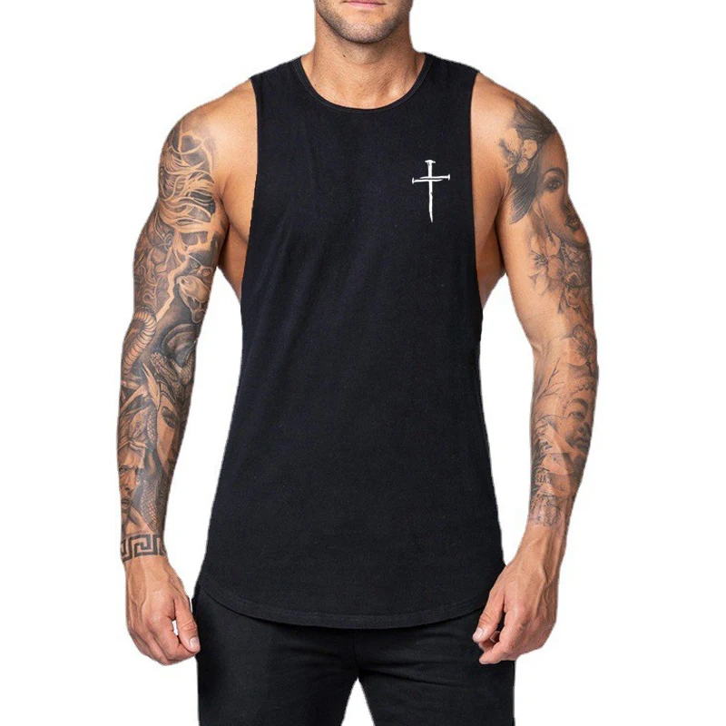 Camiseta de gimnasio con estampado personalizado para hombre