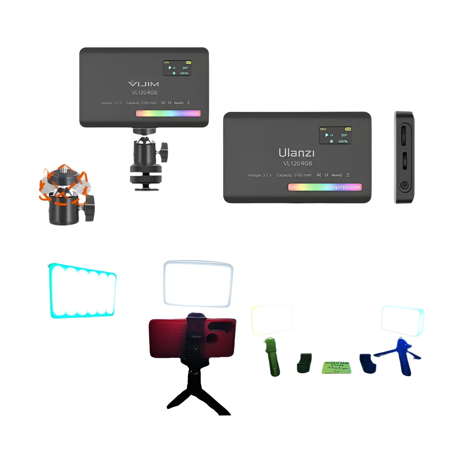 Luz de vídeo RGB a todo color 2500K-9000K para fotografía y videografía