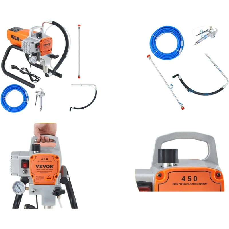 Pulverizador de pintura sin aire SucceBuy, Kit de pistola eléctrica, ajustable presión de pulverización